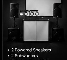 Full event sound lighting and projection system